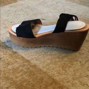 Madewell heel black and brown sandals in size 5